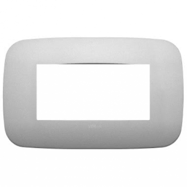 PLACCA ROUND ARKE' 4 MODULO METALLO ARGENTO MATT - VIMAR 19684.23 product photo Photo 01 3XL