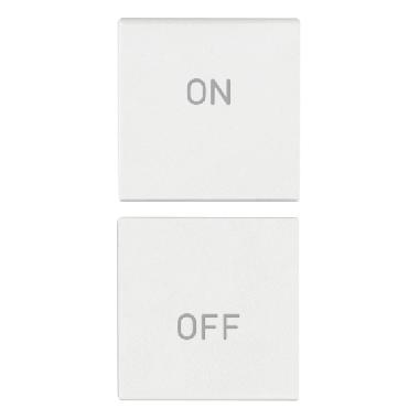 DUE MEZZI TASTI 1M SIMBOLI ON/OFF BIANCO - VIMAR 19751.1.B - VIMAR 19751.1.B product photo Photo 01 3XL