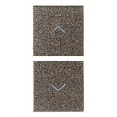 DUE MEZZI TASTI 1M SIMBOLI FRECCE METAL - VIMAR 19751.2.M - VIMAR 19751.2.M product photo Photo 01 3XL