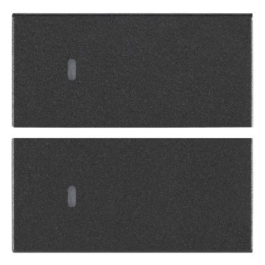 DUE MEZZI TASTI 2M NEUTRO PERS. GRIGIO - VIMAR 19752 - VIMAR 19752 product photo Photo 01 3XL