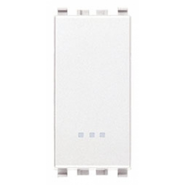 PULSANTE 1P NO 10 A 250 V~ ILLUMINABILE TASTO SOSTITUIBILE BIANCO - VIMAR 20008.B product photo Photo 01 3XL