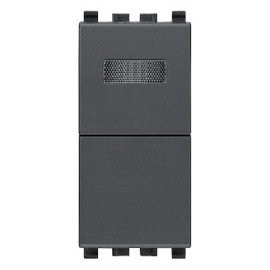 EIKON-PULS.1P NO 10A+SPIA BIANCA GRIGIO - VIMAR 20068.B - VIMAR 20068.B product photo Photo 01 3XL