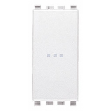 DEVIATORE 1P 16 AX 250 V~ ASSIALE ILLUMINABILE TASTO SOSTITUIBILE BIANCO - VIMAR 20105.B product photo Photo 01 3XL