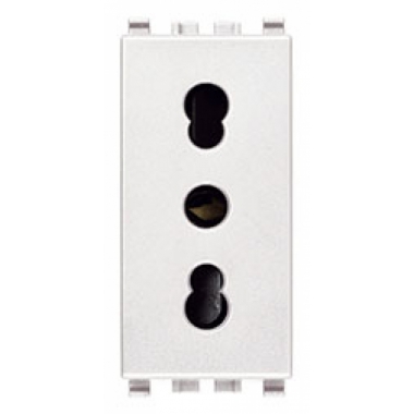 BPRESA SICURY 2P+T 16 A 250 V~ STANDARD ITALIANO TIPO P17/11 BIANCO - VIMAR 20203.B product photo Photo 01 3XL