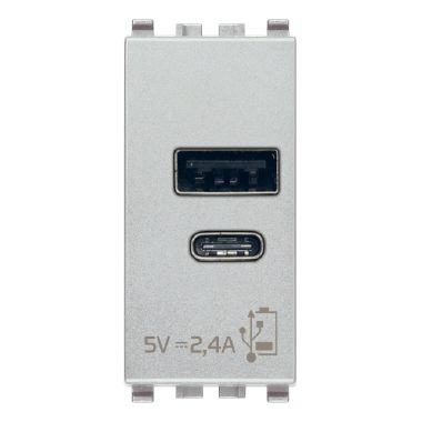 ALIMENTATORE USB A+C 5V 2,4A 1M NEXT - VIMAR 20292.AC.N - VIMAR 20292.AC.N product photo Photo 01 3XL
