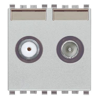 EIKON-PRESA TV-RD-SAT DIRETTA 2 USCITE NEXT - VIMAR 20302.01.N - VIMAR 20302.01.N product photo Photo 01 3XL