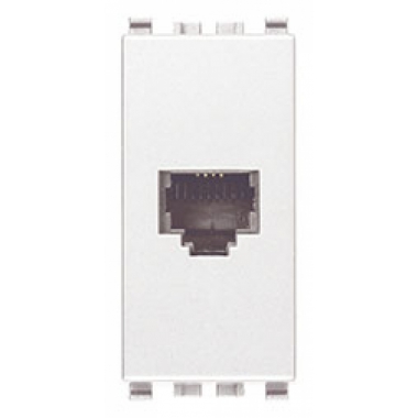 PRESA RJ11 6 POSIZIONI 4 CONTATTI 6/4 MORSETTI A VITE BIANCO - VIMAR 20320.B product photo Photo 01 3XL