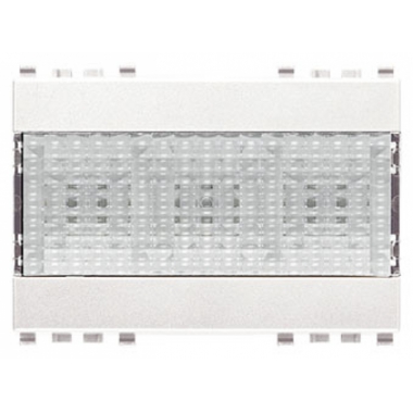 LAMPADA CON LED AD ALTA EFFICIENZA 120-230 V~ 50-60 HZ BIANCO 3 MODULI EIKON - VIMAR 20383.B product photo Photo 01 3XL