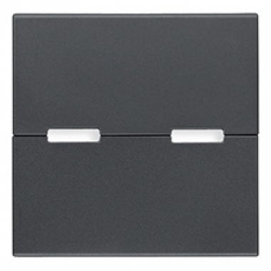 TASTO INTERCAMBIABILE 2 MODULI NEUTRO PER PULSANTI SEMPLICI GRIGIO - VIMAR 20532 product photo Photo 01 3XL