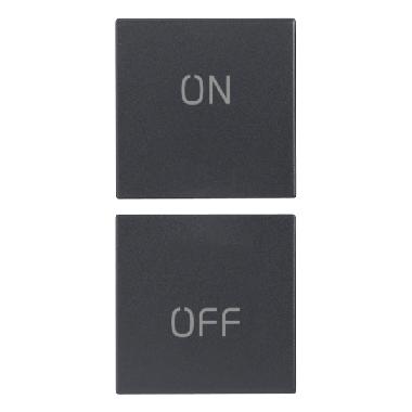 DUE MEZZI TASTI 1M SIMBOLI ON/OFF GRIGIO - VIMAR 20751.1 - VIMAR 20751.1 product photo Photo 01 3XL