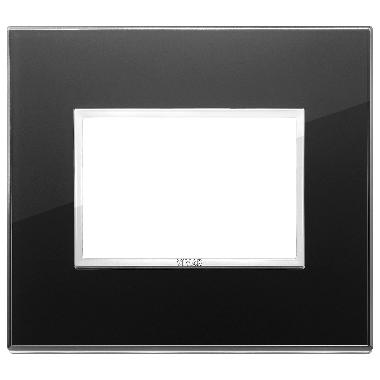 EIKON EVO-PLACCA 3M CRISTALLO NERO DIAMANTE - VIMAR 21653.76 - VIMAR 21653.76 product photo Photo 01 3XL