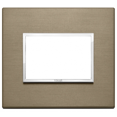 PLACCA EIKON EVO 3 MODULI ALLUMINIO ANODIZZATO PRIMARI BRONZO SCURO - VIMAR 21653.05 product photo Photo 01 3XL