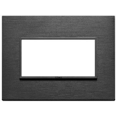 EIKON EVO-PLACCA 4M ALLUMINIO NERO TOTALE - VIMAR 21654.18 - VIMAR 21654.18 - VIMAR 21654.18 product photo Photo 01 3XL