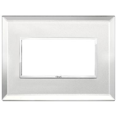 EIKON EVO-PLACCA 4M CRISTALLO ARGENTO GHIACCIO - VIMAR 21654.72 - VIMAR 21654.72 - VIMAR 21654.72 product photo Photo 01 3XL