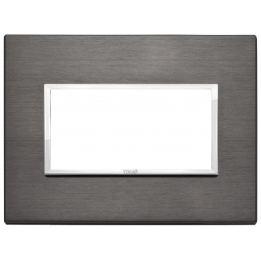 PLACCA EIKON EVO 4 MODULI ALLUMINIO GRIGIO LAVA - VIMAR 21654.03 product photo Photo 01 3XL