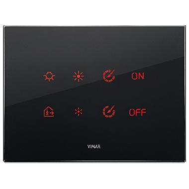 EIKON TACTIL-PLACCA 4M CRISTALLO NERO DIAMANTE - VIMAR 21664.76 - VIMAR 21664.76 - VIMAR 21664.76 product photo Photo 01 3XL
