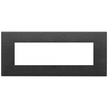 PLACCA 7 MODULI METALLO SPAZZOLATO NERO SPAZZOLATO - VIMAR 22657.13 product photo Photo 01 3XL