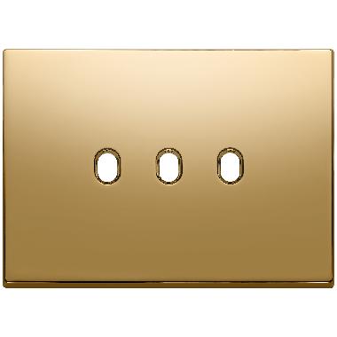 PLACCA 3MX3 VINTAGE ORO - VIMAR 22673.3.82 - VIMAR 22673.3.82 product photo Photo 01 3XL