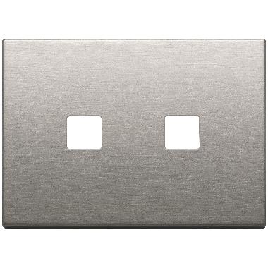 PLACCA 3MX2 FLAT NICHEL SPAZZOLATO - VIMAR 22683.2.11 - VIMAR 22683.2.11 product photo Photo 01 3XL