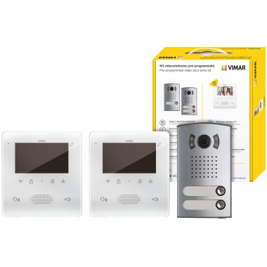 VIDEOCITOFONO KIT VIDEO 2F+ BIFAM. TAB 4.3 VIVAVOCE - VIMAR 7558/E2 product photo Photo 01 3XL