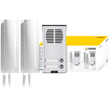 KIT CITOFONICO 2F+ BIFAM. 8879+8102 - VIMAR K8879.02 product photo Photo 01 3XL