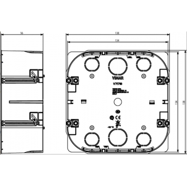 SCATOLA INC. 8M P/LEGGERE AZZURRO - VIMAR V71718 product photo Photo 02 3XL