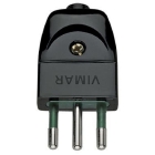 SPINA MOBILE ELETTRICA 2P+T 10A S11 ASSIALE NERO - VIMAR 00201 product photo