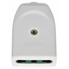 PRESA MOBILE BIPASSO 2P+T 16A P17/11 ASSIALE BIANCO - VIMAR 00223.B product photo