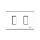 8000-PLACCA 2F SCATTO ALLUMINIO BIANCO - VIMAR 08636.Z - VIMAR 08636.Z product photo