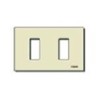 PLACCA 2 FORI SCATTO RESINA AVORIO - VIMAR 08636.A product photo