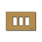 PLACCA 3 FORI SCATTO ALLUMINIO BRONZO - VIMAR 08637.BR product photo