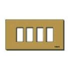 8000-PLACCA 4F SCATTO ALLUMINIO BRONZO - VIMAR 08638.BR - VIMAR 08638.BR product photo