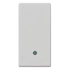 COPRITASTO 1 MODULO ILLUMINABILE ANELLO SILVER SERIE PLANA - VIMAR 14021.SL product photo