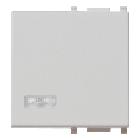 PLANA-TASTO 2M.ILLUM.C/DIFFUSORE SILVER - VIMAR 14027.SL - VIMAR 14027.SL product photo