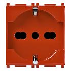 PRESA 2P+T 16A UNIV. ANTIBATTERICO ROSSO - VIMAR 14210.AB.R - VIMAR 14210.AB.R product photo