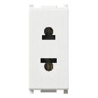 PLANA-PRESA 2P 16A STD.USA+EU D.4.8MM BIANCO - VIMAR 14233 - VIMAR 14233 product photo