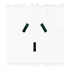 PLANA-PRESA SICURY 2P+T 10A STD.AUSTRALIA BIANCO - VIMAR 14261 - VIMAR 14261 - VIMAR 14261 product photo