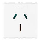 PLANA-PRESA SICURY 2P+T 15A STD.AUSTRALIA BIANCO - VIMAR 14262 - VIMAR 14262 product photo