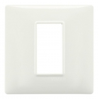 PLACCA 1 POSTO PER SCATOLA TONDA VIMAR PLANA COLORE AVORIO - VIMAR 14641.02 product photo