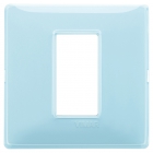 PLACCA 1 POSTO PER SCATOLA TONDA VIMAR PLANA COLORE REFLEX ACQUA - VIMAR 14641.45 product photo