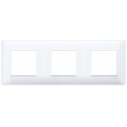 PLACCA 6M (2+2+2) INT71 SERIE PLANA TECNOPOLIMERO BIANCO - VIMAR 14644/01 product photo