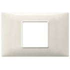PLACCA PLANA 2 MODULI CENTRALI TECNOPOLIMERO BIANCO GRANITO - VIMAR 14652.06 product photo