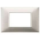 PLACCA 3 MODULI SERIE PLANA COLORE NICKEL OPACA - VIMAR 14653.21 product photo