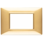 PLACCA 3 MODULI SERIE PLANA COLORE ORO LUCIDO - VIMAR 14653.24 product photo