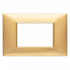 PLACCA 3 MODULI ORO OPACO VIMAR PLANA 14653.25 - VIMAR 14653.25 product photo