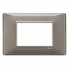 PLACCA 3 MODULI SERIE PLANA COLORE REFLEX CENERE - VIMAR 14653.40 product photo