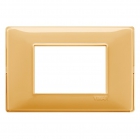 PLACCA 3 MODULI SERIE PLANA COLORE REFLEX AMBRA - VIMAR 14653.43 product photo