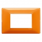 PLACCA 3 MODULI SERIE PLANA COLORE REFLEX ARANCIO - VIMAR 14653.48 product photo