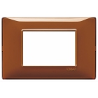 PLACCA 3 MODULI SERIE PLANA COLORE  REFLEX TABACCO - VIMAR 14653.49 product photo