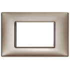 PLACCA 3 MODULI SERIE PLANA COLORE NICHEL PERLATO - VIMAR 14653.74 product photo